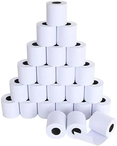 24 Pack 2 1/4 x 98 ft, Adding Machine Tape Paper Rolls, Premium One Ply Cash Register, Calculator Roll Printing Calculator(White) - Image 2