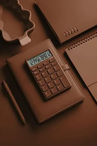 Pocket & Desktop Beige Calculator with a Bright LCD, Dual Power Handheld Desktop. Color. Business, Office, High School - Image 8