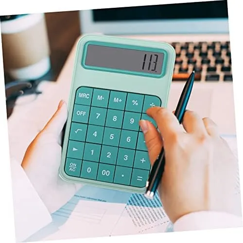 1pc 12- Calculator Calculation Aids Standard Calculator Large Button Simple Desktop Calculator Calculators for 12 Calculator Cartoon Acrylic Student Computer Business - Image 9